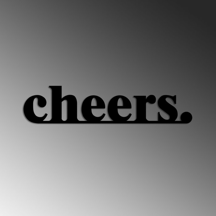 Wallity Cheers Escultura de pared de metal Negra